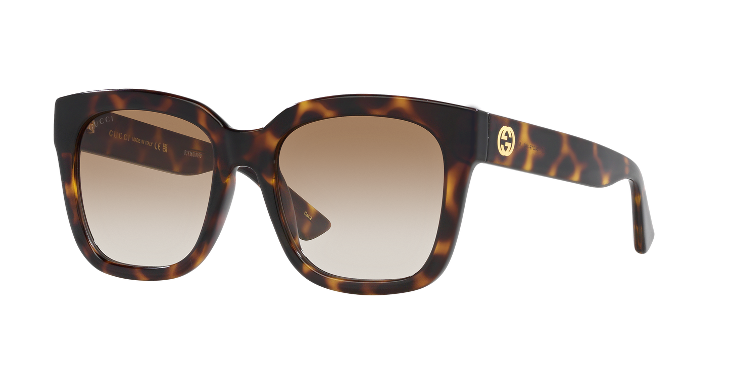Gucci GG1338S Rectangle Sunglasses - Black Shiny