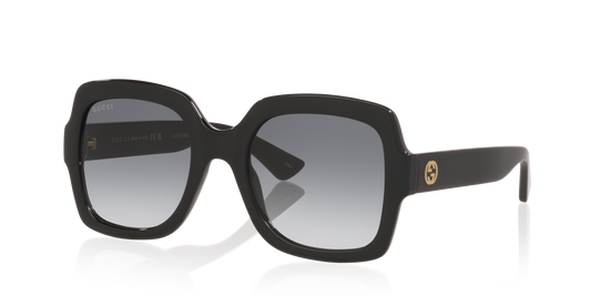 Gucci GG1337S Rectangle Sunglasses - Black Shiny