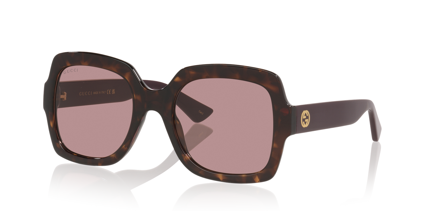 Gucci GG1337S Rectangle Sunglasses - Black Shiny