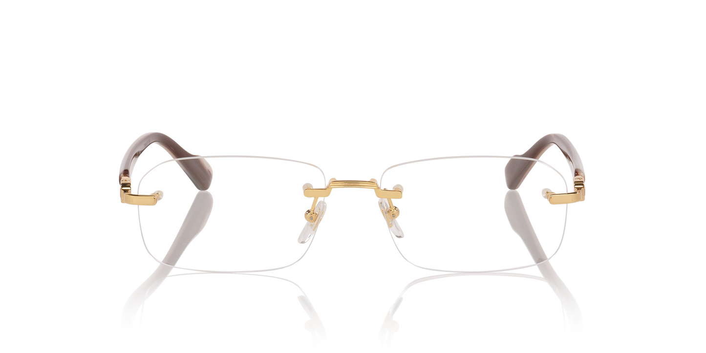 Gucci GG1221O Square Eyeglasses - Gold Light