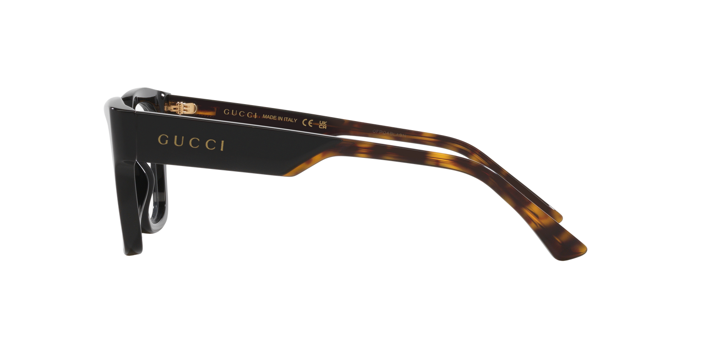 Gucci GG1669O Rectangle Eyeglasses - Tortoise Light