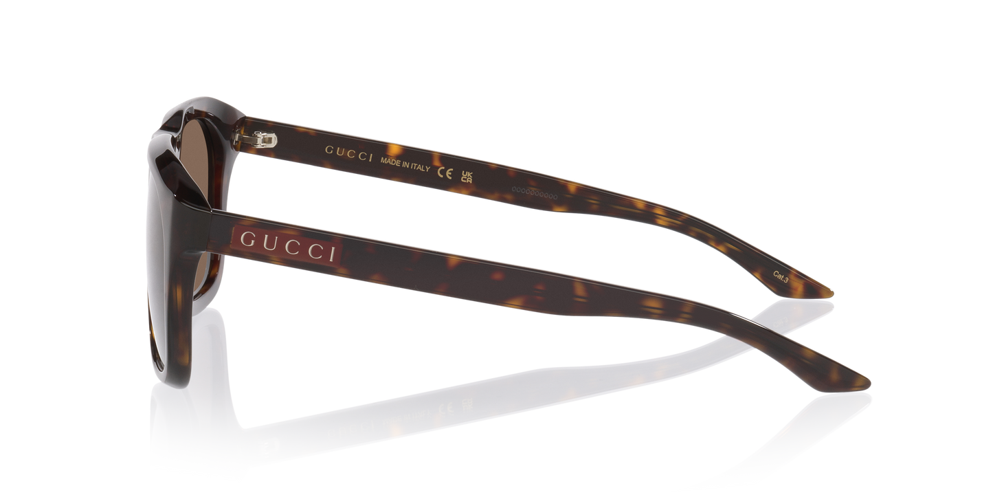 Gucci GG2077S Rectangle Sunglasses - Tortoise