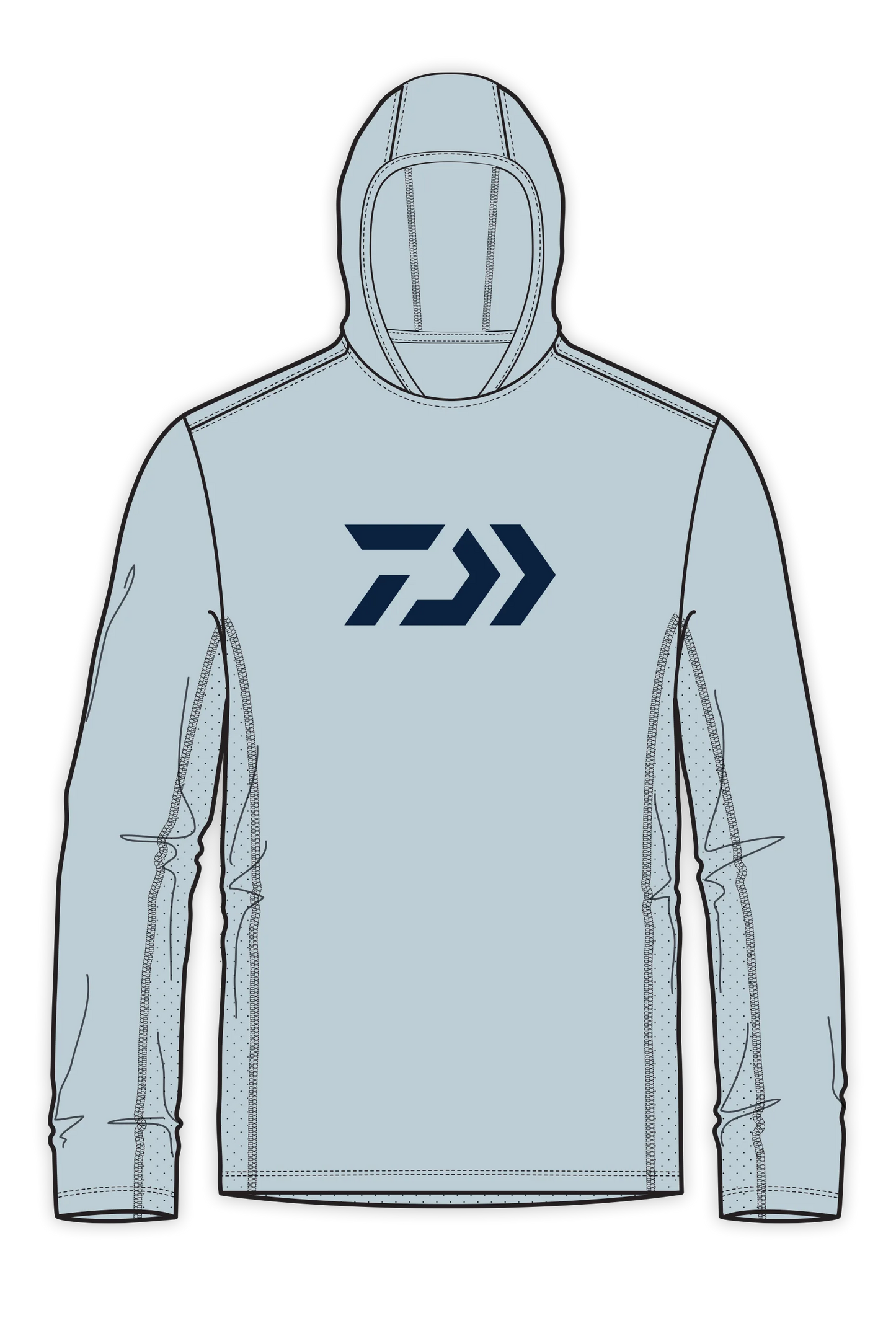 D-Vec Grey With Logo Ls Hd Sunshirt